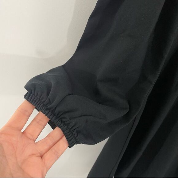 NWT Boden V-Neck Jersey Tea Dress Black Size 8L Tall Long Sleeve - Picture 10 of 13